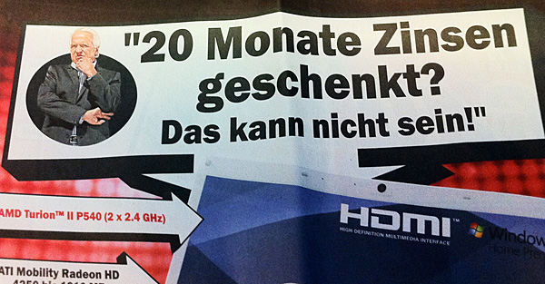 Zoll-Zeichen vor der Zahl - "20 Monate …